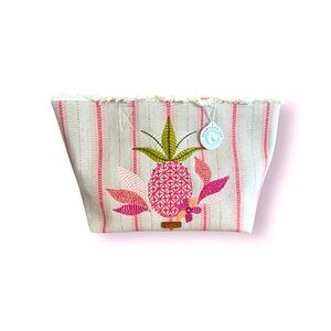 Spartina 449 Embroidered Beach Tote Callawassie Pineapple NEW